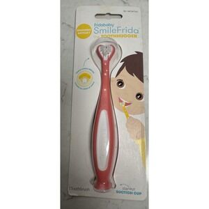 FridaBaby‎ Smile Frida Toothhugger Toddler Toothbrush Pink Triple Angle Brush